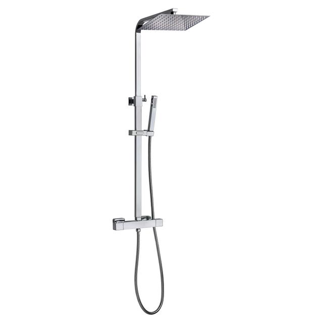 COLONNA DOCCIA MARVEL NIVES 1 GETTO CROMO SOFFIONE INOX 250x250 mm MISCELATORE TERMOSTATICO | Tecnomat COLONNA DOCCIA MARVEL NIVES 1 GETTO CROMO SOFFIONE INOX 250x250 mm MISCELATORE TERMOSTATICO | Tecnomat