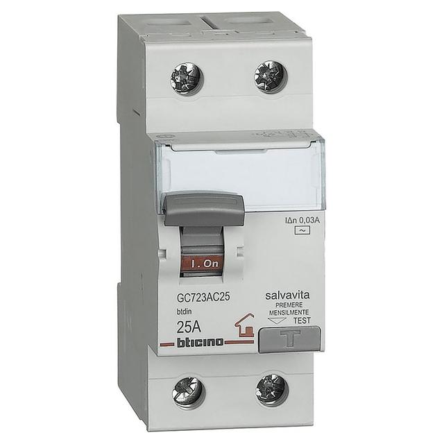 DIFFERENZIALE PURO BTICINO 2P 40A TIPO A 30mA 2MODULI GC723A40 | Tecnomat DIFFERENZIALE PURO BTICINO 2P 40A TIPO A 30mA 2MODULI GC723A40 - 2 | Tecnomat