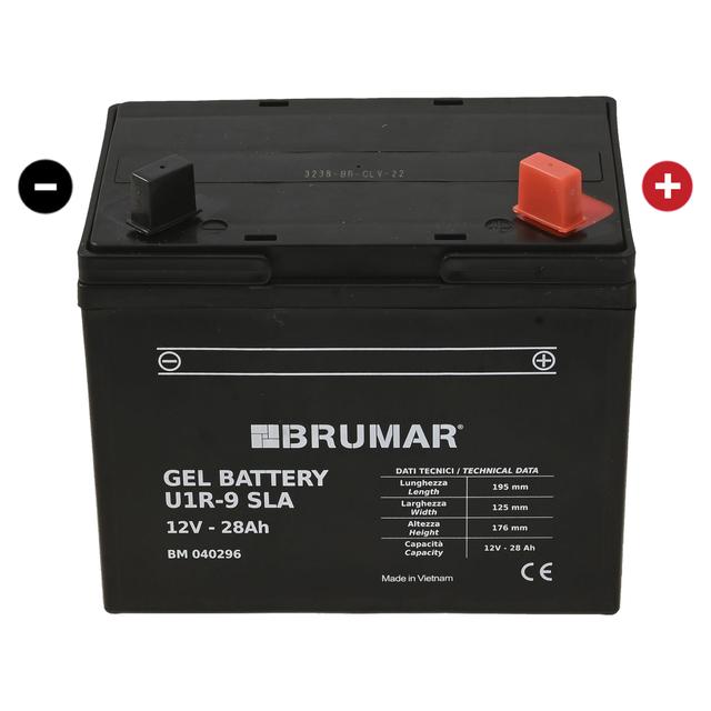BATTERIA AL GEL PER TRATTORINO 12 V 28 A FULBAT U1R9SLA POSITIVO DESTRO L195xH176xP125 mm | Tecnomat BATTERIA AL GEL PER TRATTORINO 12 V 28 A FULBAT U1R9SLA POSITIVO DESTRO L195xH176xP125 mm - 2 | Tecnomat