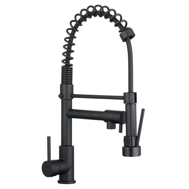 MISCELATORE LAVELLO ESSEBAGNO BIG PRO NERO CON BOCCA GIREVOLE E DOCCETTA CARTUCCIA Ø 35 mm | Tecnomat MISCELATORE LAVELLO ESSEBAGNO BIG PRO NERO CON BOCCA GIREVOLE E DOCCETTA CARTUCCIA Ø 35 mm - 2 | Tecnomat