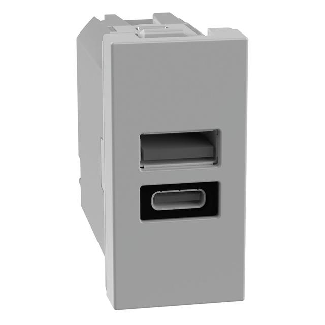 PRESA USB BTICINO MATIX GO GRIGIO DOPPIA TIPO A+C 15W | Tecnomat PRESA USB BTICINO MATIX GO GRIGIO DOPPIA TIPO A+C 15W - 2 | Tecnomat
