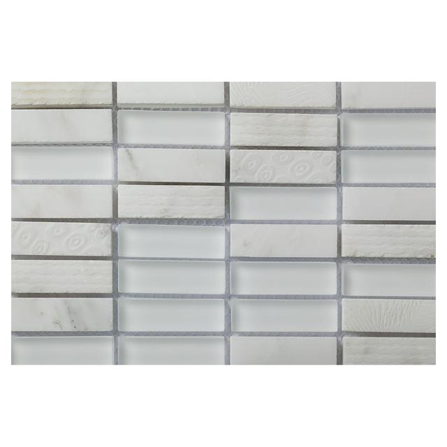 MOSAICO GRAN SASSO 30x30x0,8 cm VETRO E MARMO CARRARA VENDITA AL FOGLIO | Tecnomat MOSAICO GRAN SASSO 30x30x0,8 cm VETRO E MARMO CARRARA VENDITA AL FOGLIO - 2 | Tecnomat