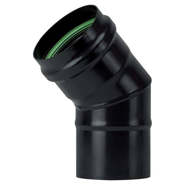 GOMITO 45° PELLET SAVE Ø 80 mm NERO PORCELLANATO SPESSORE 1,2 mm | Tecnomat GOMITO 45° PELLET SAVE Ø 80 mm NERO PORCELLANATO SPESSORE 1,2 mm - 2 | Tecnomat