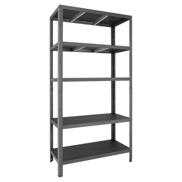 SCAFFALE METALLO GRIMA 5 RIPIANI 100 kg NERO AD INCASTRO 100x188x40 cm (LxHxP) | Tecnomat SCAFFALE METALLO GRIMA 5 RIPIANI 100 kg NERO AD INCASTRO 100x188x40 cm (LxHxP) - 2 | Tecnomat