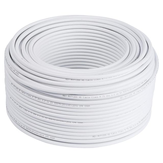 CAVO ANTENNA COASSIALE Ø 6,8 mm CCS CLASSE A 100 m CONFEZIONE TERMORETRATTA CALZA 64 FILI | Tecnomat CAVO ANTENNA COASSIALE Ø 6,8 mm CCS CLASSE A 100 m CONFEZIONE TERMORETRATTA CALZA 64 FILI | Tecnomat