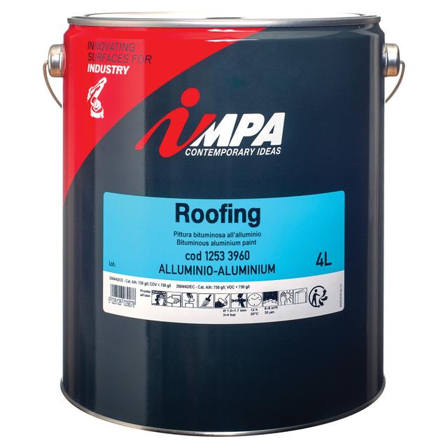 PITTURA BITUMINOSA ALLUMINIO IMPA 4 l PROTETTIVA E IMPERMEABILE 8-9 m²/l A 2 MANI | Tecnomat PITTURA BITUMINOSA ALLUMINIO IMPA 4 l PROTETTIVA E IMPERMEABILE 8-9 m²/l A 2 MANI | Tecnomat