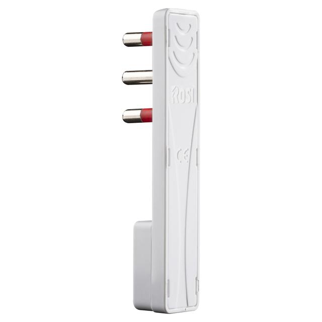 SPINA PIATTA MOBILE ROSI 90° 2P+T 10A 250V ULTRAPIATTA COLORE BIANCO | Tecnomat SPINA PIATTA MOBILE ROSI 90° 2P+T 10A 250V ULTRAPIATTA COLORE BIANCO | Tecnomat