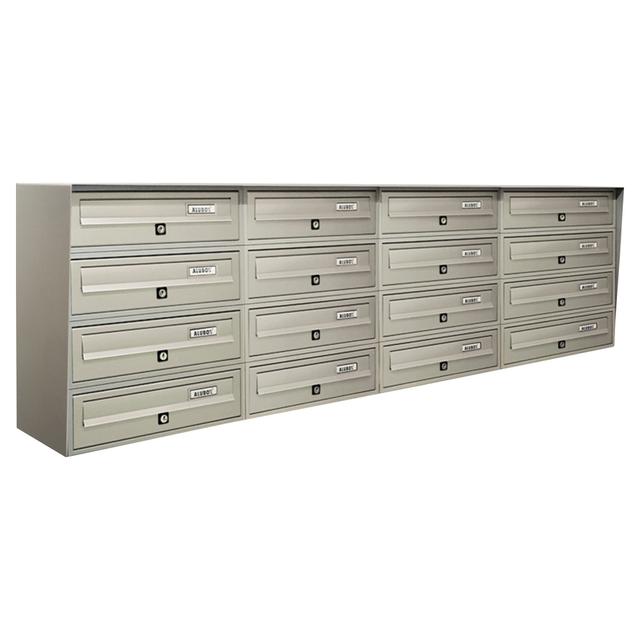 CASELLARIO SLIM 4x4 ALUBOX ACCIAIO ALLUMINIO ARGENTO 155x50,2x30 cm (LxHxP) | Tecnomat CASELLARIO SLIM 4x4 ALUBOX ACCIAIO ALLUMINIO ARGENTO 155x50,2x30 cm (LxHxP) - 2 | Tecnomat