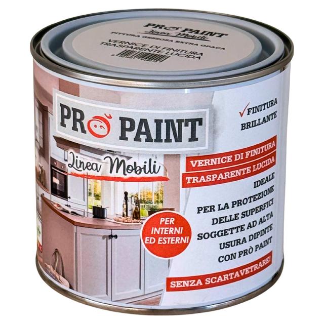 FINITURA PRO PAINT 500 ml TRASPARENTE LUCIDA 10-14 m² CON 1 l | Tecnomat FINITURA PRO PAINT 500 ml TRASPARENTE LUCIDA 10-14 m² CON 1 l - 2 | Tecnomat