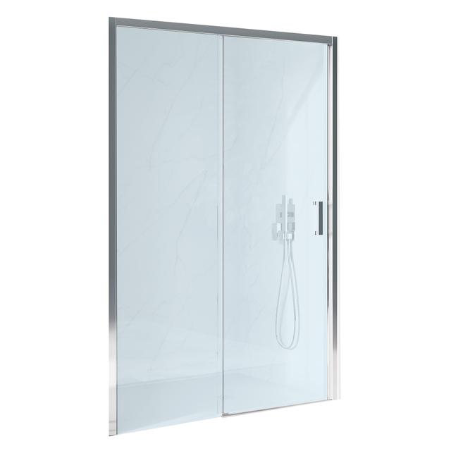 PORTA PRIMA SCORREVOLE 117-121 H195 cm SINISTRA VETRO TRASPARENTE 6 mm PROFILI CROMO LUCIDO | Tecnomat PORTA PRIMA SCORREVOLE 117-121 H195 cm SINISTRA VETRO TRASPARENTE 6 mm PROFILI CROMO LUCIDO | Tecnomat