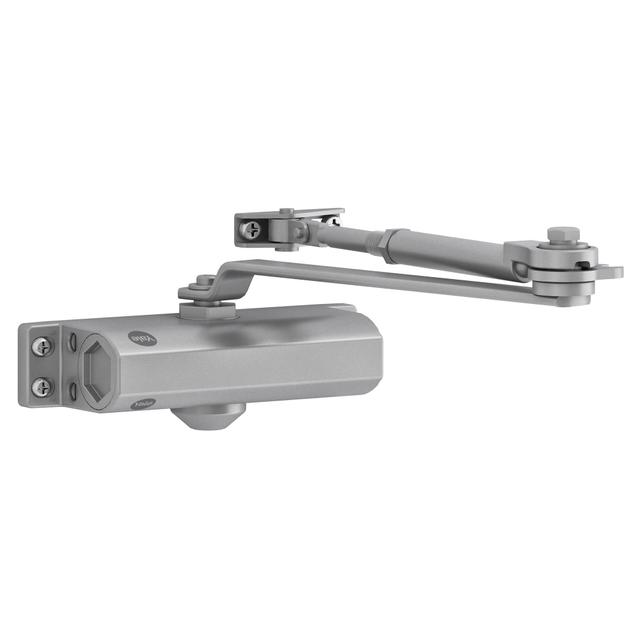 CHIUDIPORTA YALE CON DISPOSITIVO ARRESTO PORTA DA L 850-1100 mm FINO A 80 kg ARGENTO | Tecnomat CHIUDIPORTA YALE CON DISPOSITIVO ARRESTO PORTA DA L 850-1100 mm FINO A 80 kg ARGENTO - 2 | Tecnomat