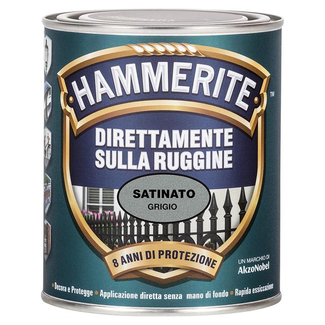 SMALTO ANTIRUGGINE SATINATO HAMMERITE 0,75 l GRIGIO 8-10 m² CON 1 l | Tecnomat SMALTO ANTIRUGGINE SATINATO HAMMERITE 0,75 l GRIGIO 8-10 m² CON 1 l | Tecnomat