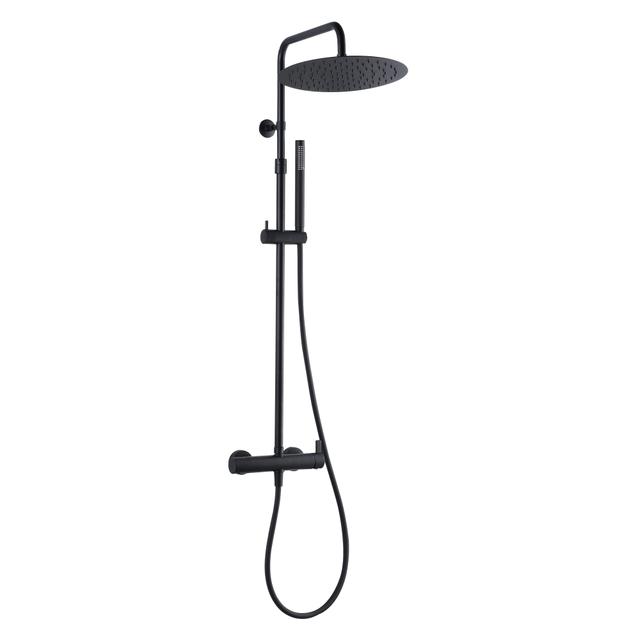 COLONNA DOCCIA ESSEBAGNO LOLLIPOP 1 GETTO NERA SOFFIONE INOX Ø30cm MISCELATORE MECCANICO | Tecnomat COLONNA DOCCIA ESSEBAGNO LOLLIPOP 1 GETTO NERA SOFFIONE INOX Ø30cm MISCELATORE MECCANICO | Tecnomat