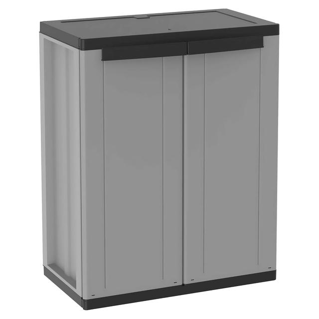 ARMADIO IN RESINA TERRY 2 ANTE 1 RIPIANO 68x85x37,5cm GRIGIO/NERO | Tecnomat ARMADIO IN RESINA TERRY 2 ANTE 1 RIPIANO 68x85x37,5cm GRIGIO/NERO | Tecnomat
