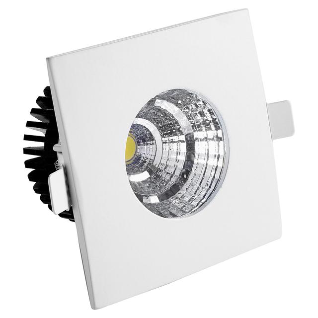 FARETTO INCASSO QUADRO FISSO BIANCO LED COB 6W 4000K 500 lumen IP20 90x90xH 65mm FORO Ø 80 mm | Tecnomat FARETTO INCASSO QUADRO FISSO BIANCO LED COB 6W 4000K 500 lumen IP20 90x90xH 65mm FORO Ø 80 mm | Tecnomat