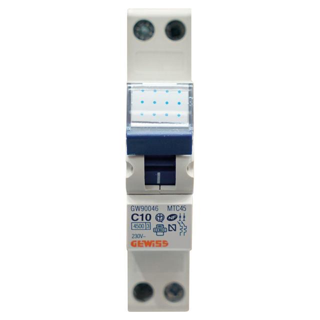 INTERRUTTORE MAGNETOTERMICO GEWISS 2P 10A 4,5kA CURVA C 1 MOD | Tecnomat INTERRUTTORE MAGNETOTERMICO GEWISS 2P 10A 4,5kA CURVA C 1 MOD - 2 | Tecnomat