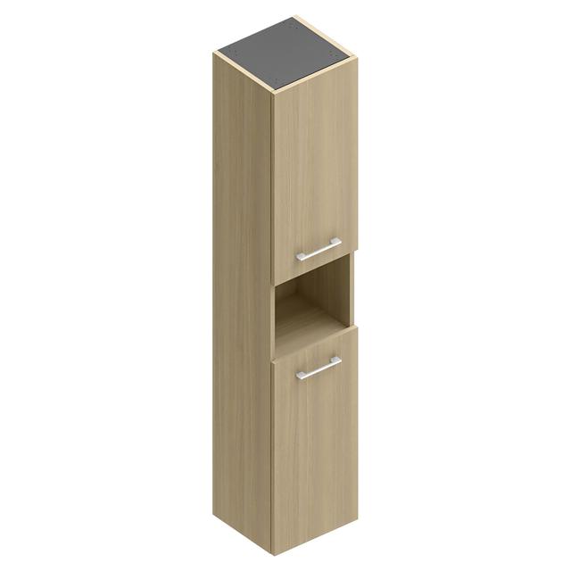COLONNA WASH REVERSIBILE 2 ANTE E 1 VANO A GIORNO ROVERE NATURALE 34x180x32 cm (LxHxP) | Tecnomat COLONNA WASH REVERSIBILE 2 ANTE E 1 VANO A GIORNO ROVERE NATURALE 34x180x32 cm (LxHxP) - 2 | Tecnomat