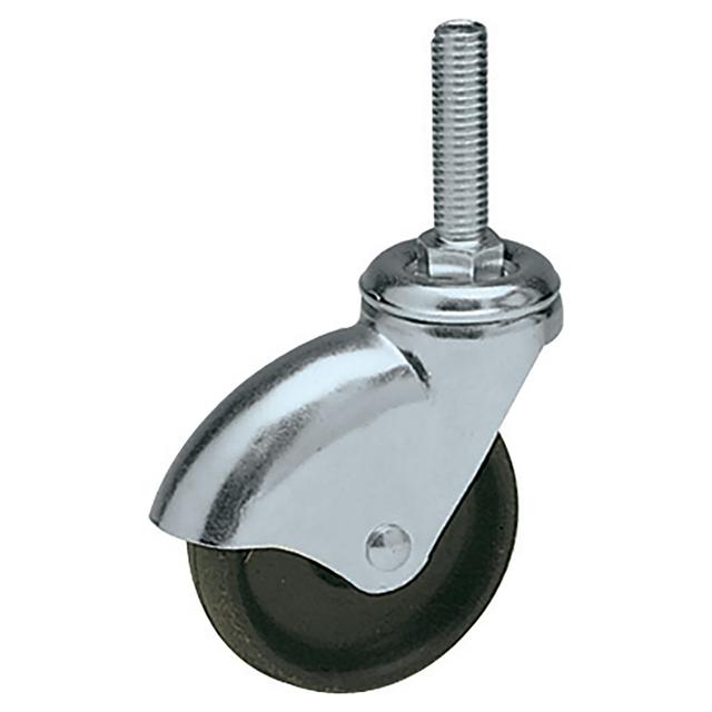 RUOTA A CUFFIA Ø 45 mm PORTATA 28 kg POLIPROPILENE NERO SUPPORTO A PERNO GIREVOLE | Tecnomat RUOTA A CUFFIA Ø 45 mm PORTATA 28 kg POLIPROPILENE NERO SUPPORTO A PERNO GIREVOLE - 2 | Tecnomat