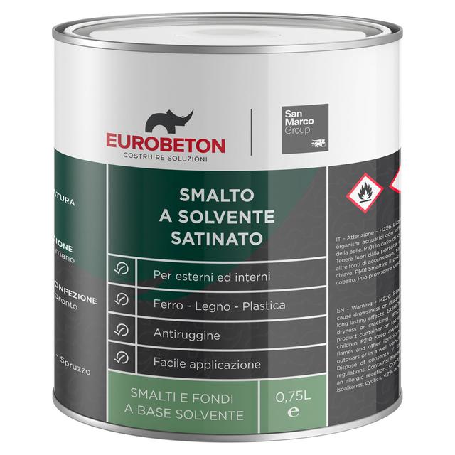 SMALTO SOLVENTE SATINATO EB SANMARCO 0,75 l NERO 14 m² CON 1 l | Tecnomat SMALTO SOLVENTE SATINATO EB SANMARCO 0,75 l NERO 14 m² CON 1 l | Tecnomat
