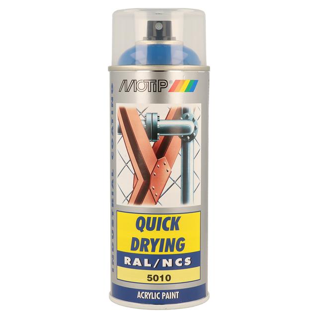 SMALTO SPRAY INDUSTRIAL MOTIP RAL 5010 BLU GENZIANA 400 ml | Tecnomat SMALTO SPRAY INDUSTRIAL MOTIP RAL 5010 BLU GENZIANA 400 ml - 2 | Tecnomat