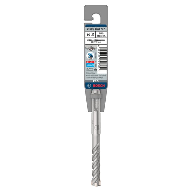 PUNTA BOSCH Ø10mm 115/50mm 4 TAGLIENTI PUNTA BOSCH Ø10 mm 115/50 mm PER MURO E CALCESTRUZZO | Tecnomat PUNTA BOSCH Ø10mm 115/50mm 4 TAGLIENTI PUNTA BOSCH Ø10 mm 115/50 mm PER MURO E CALCESTRUZZO - 2 | Tecnomat