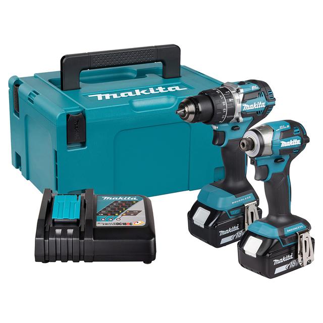 KIT TRAPANO BATTENTE MAKITA DLX2575TJ E AVVITATORE IMPULSI 18V 180 Nm 1/4" 2 BATTERIE 5 Ah | Tecnomat KIT TRAPANO BATTENTE MAKITA DLX2575TJ E AVVITATORE IMPULSI 18V 180 Nm 1/4" 2 BATTERIE 5 Ah - 2 | Tecnomat