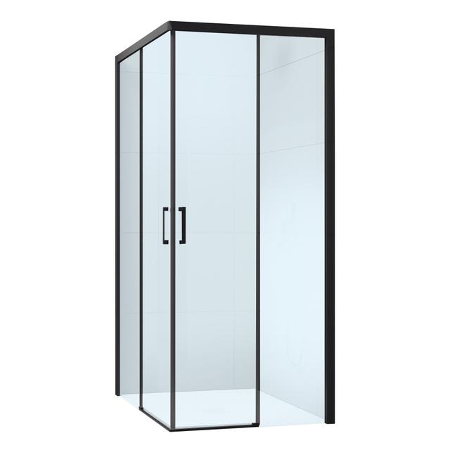 LATO PER ANGOLO PRIMA (77,5-79,5) H195cm SINISTRO VETRO TRASPARENTE 6 mm PROFILI NERI | Tecnomat LATO PER ANGOLO PRIMA (77,5-79,5) H195cm SINISTRO VETRO TRASPARENTE 6 mm PROFILI NERI - 2 | Tecnomat