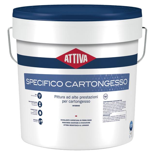 IDROPITTURA SPECIFICO CARTONGESSO ATTIVA 12 l ALTA COPERTURA 5-6 m² CON 1 lt A 2 MANI | Tecnomat IDROPITTURA SPECIFICO CARTONGESSO ATTIVA 12 l ALTA COPERTURA 5-6 m² CON 1 lt A 2 MANI | Tecnomat