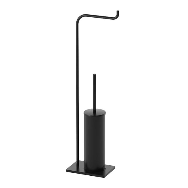 PIANTANA PORTA ROTOLO E PORTA SCOPINO SOFIA H 61 cm COLORE NERO OPACO | Tecnomat PIANTANA PORTA ROTOLO E PORTA SCOPINO SOFIA H 61 cm COLORE NERO OPACO - 2 | Tecnomat