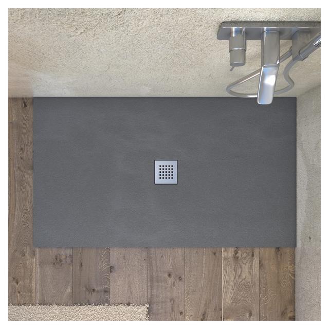 PIATTO DOCCIA TEVERE CEMENTO MARMORESINA ANTRACITE 80x100cm H 2,2cm PILETTA Ø90 mm | Tecnomat PIATTO DOCCIA TEVERE CEMENTO MARMORESINA ANTRACITE 80x100cm H 2,2cm PILETTA Ø90 mm | Tecnomat