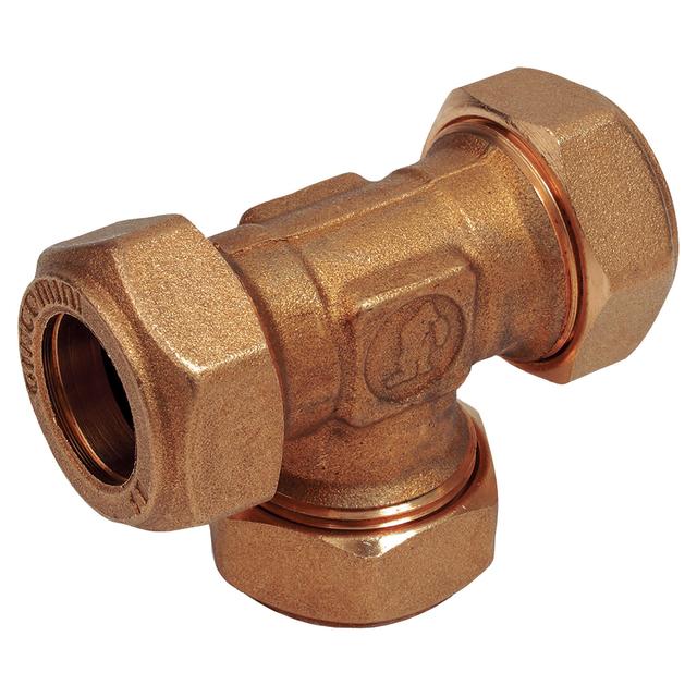 RACCORDO TEE A COMPRESSIONE GIACOMINI Ø 22 mm TUBO RAME OMOLOGATO ACQUA E GAS | Tecnomat RACCORDO TEE A COMPRESSIONE GIACOMINI Ø 22 mm TUBO RAME OMOLOGATO ACQUA E GAS - 2 | Tecnomat