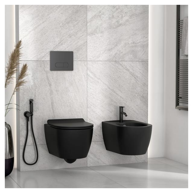 VASO SERIE AMSTERDAM SOSPESO IN CERAMICA NERO OPACO | Tecnomat VASO SERIE AMSTERDAM SOSPESO IN CERAMICA NERO OPACO | Tecnomat