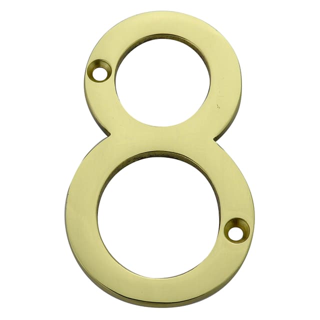 NUMERO INGLESE COTTALI ''8'' 75 mm OTTONE LUCIDO VERNICIATO | Tecnomat NUMERO INGLESE COTTALI ''8'' 75 mm OTTONE LUCIDO VERNICIATO - 2 | Tecnomat