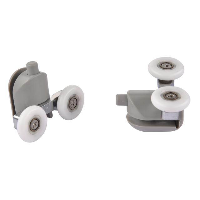 KIT 2 SCORRIMENTI INFERIORI DOPPIA RUOTA Ø23 mm NYLON GRIGIO VETRO 4-6 mm FORO 12 mm | Tecnomat KIT 2 SCORRIMENTI INFERIORI DOPPIA RUOTA Ø23 mm NYLON GRIGIO VETRO 4-6 mm FORO 12 mm - 2 | Tecnomat