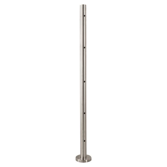 MONTANTE ANCORAGGIO A PAVIMENTO INOX 316 SATINATO Ø 42,4x1000 mm CON 5 FORI PASSANTI Ø 8 mm | Tecnomat MONTANTE ANCORAGGIO A PAVIMENTO INOX 316 SATINATO Ø 42,4x1000 mm CON 5 FORI PASSANTI Ø 8 mm - 2 | Tecnomat