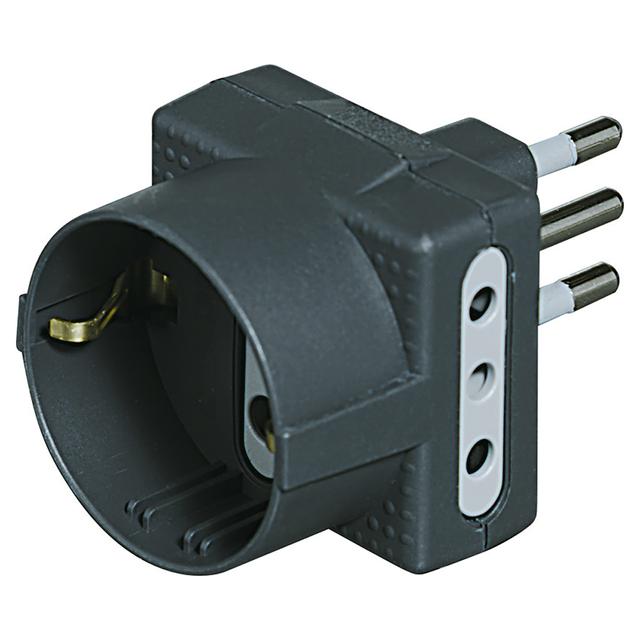 ADATTATORE BTICINO NERO 1 PRESA SCHUKO 2 PRESE 10A SPINA 10A | Tecnomat ADATTATORE BTICINO NERO 1 PRESA SCHUKO 2 PRESE 10A SPINA 10A | Tecnomat