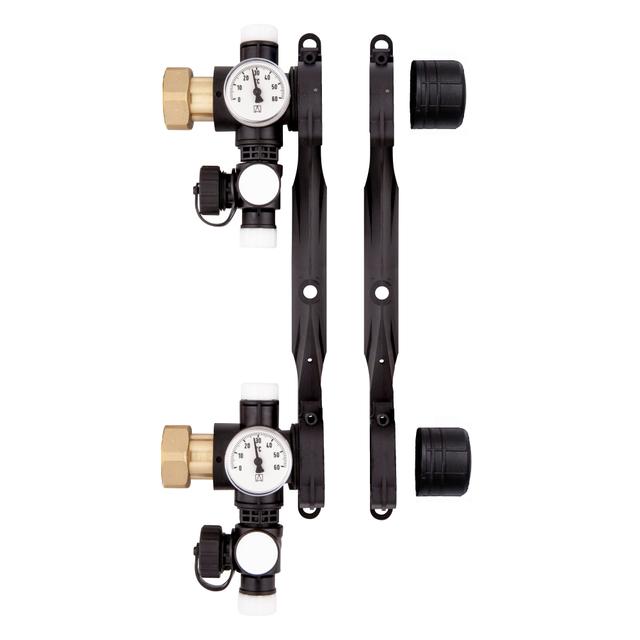 PARTENZA COLLETTORE JOHN GUEST 1'' CON MANOMETRO STAFFE TAPPO PER RISCALDAMENTO A PAVIMENTO | Tecnomat PARTENZA COLLETTORE JOHN GUEST 1'' CON MANOMETRO STAFFE TAPPO PER RISCALDAMENTO A PAVIMENTO | Tecnomat