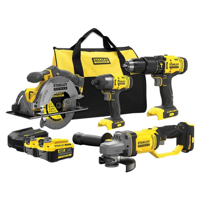 KIT FATMAX 18V TRAPANO BATTENTE IMPULSI SMERIGLIATRICE 125mm SEGA CIRCOLARE 2 BATTERIE 4 Ah | Tecnomat KIT FATMAX 18V TRAPANO BATTENTE IMPULSI SMERIGLIATRICE 125mm SEGA CIRCOLARE 2 BATTERIE 4 Ah | Tecnomat