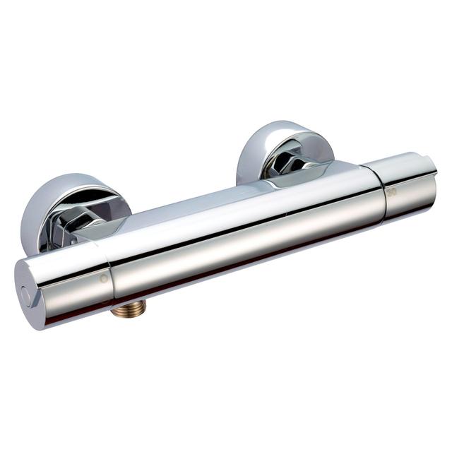 MISCELATORE DOCCIA ESTERNO TERMOSTATICO LODGE HUBER OTTONE CROMATO CARTUCCIA CERAMICA Ø 40 mm | Tecnomat MISCELATORE DOCCIA ESTERNO TERMOSTATICO LODGE HUBER OTTONE CROMATO CARTUCCIA CERAMICA Ø 40 mm - 2 | Tecnomat