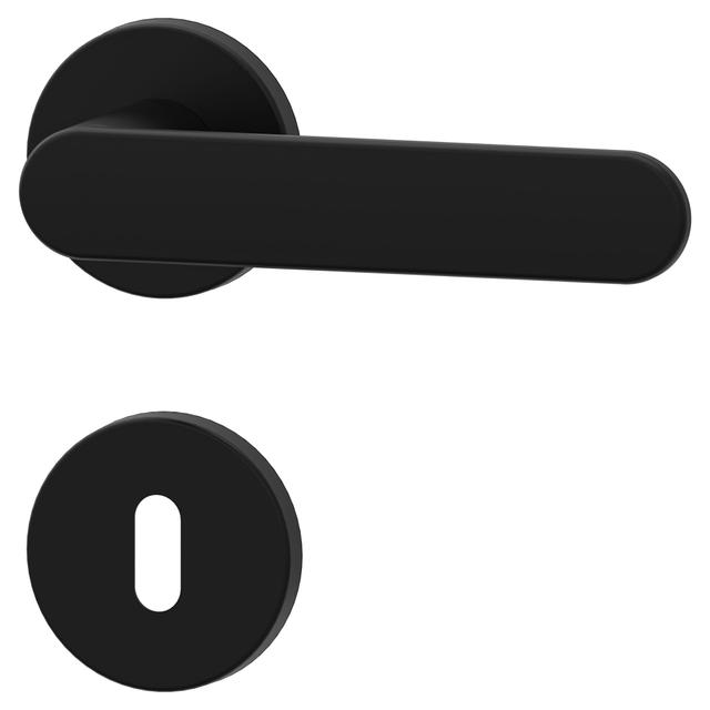 MANIGLIA A ROSETTA FROSIO - ROUND ALLUMINIO NERO QUADRO 8 mm | Tecnomat MANIGLIA A ROSETTA FROSIO - ROUND ALLUMINIO NERO QUADRO 8 mm | Tecnomat