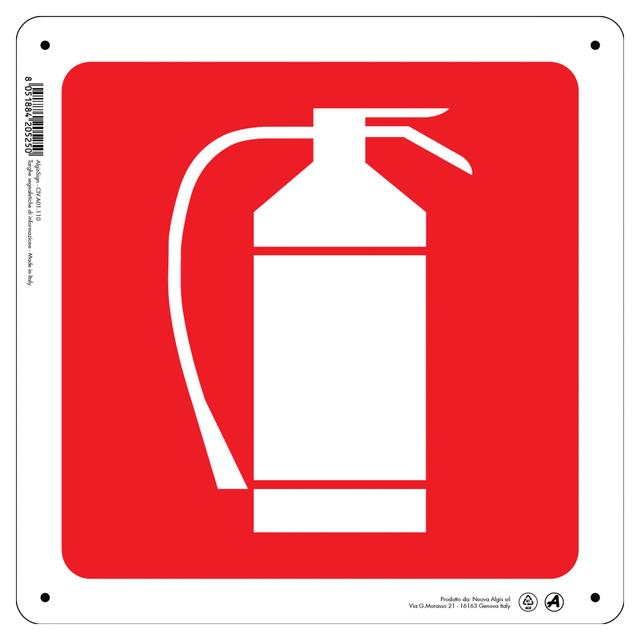 CARTELLO ESTINTORE IN ALLUMINIO 20x20 cm | Tecnomat CARTELLO ESTINTORE IN ALLUMINIO 20x20 cm - 2 | Tecnomat