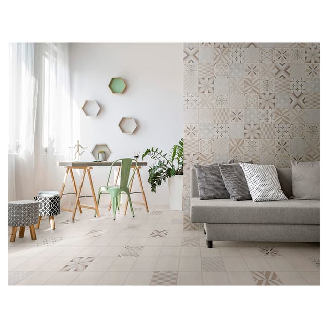 PAV/RIV DECO ALLEVI 200 IVORY MIX DEC 20x20x0,82 cm GRES PORCELLANATO | Tecnomat PAV/RIV DECO ALLEVI 200 IVORY MIX DEC 20x20x0,82 cm GRES PORCELLANATO - 2 | Tecnomat