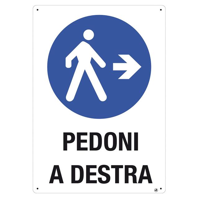 CARTELLO PEDONI A DESTRA IN POLIONDA 48x68 cm | Tecnomat CARTELLO PEDONI A DESTRA IN POLIONDA 48x68 cm - 2 | Tecnomat