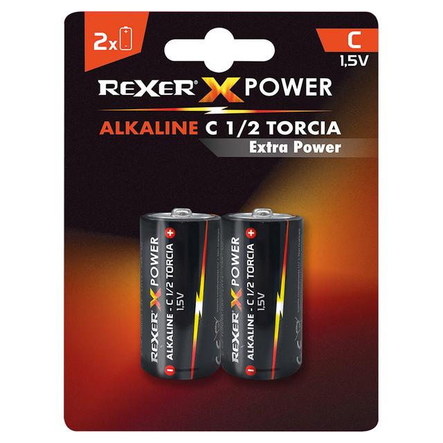 2 BATTERIE ALKALINE REXER MEZZA TORCIA C 1,5V LR20 | Tecnomat 2 BATTERIE ALKALINE REXER MEZZA TORCIA C 1,5V LR20 - 2 | Tecnomat