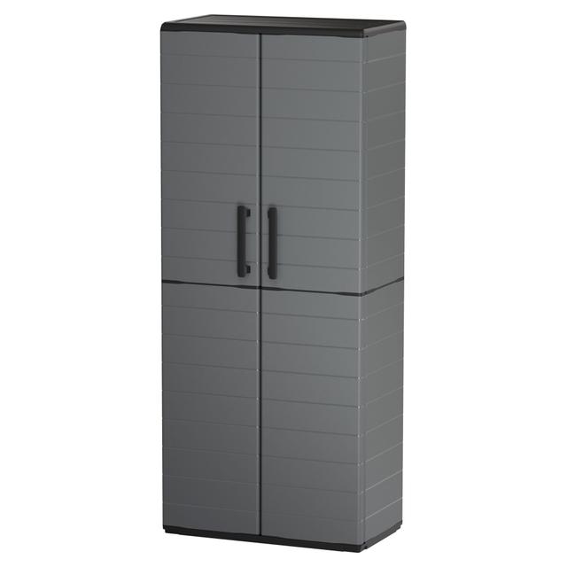 ARMADIO IN RESINA ART PLAST 2 ANTE PORTASCOPE 68x163x37 cm GRIGIO SCURO | Tecnomat ARMADIO IN RESINA ART PLAST 2 ANTE PORTASCOPE 68x163x37 cm GRIGIO SCURO - 2 | Tecnomat