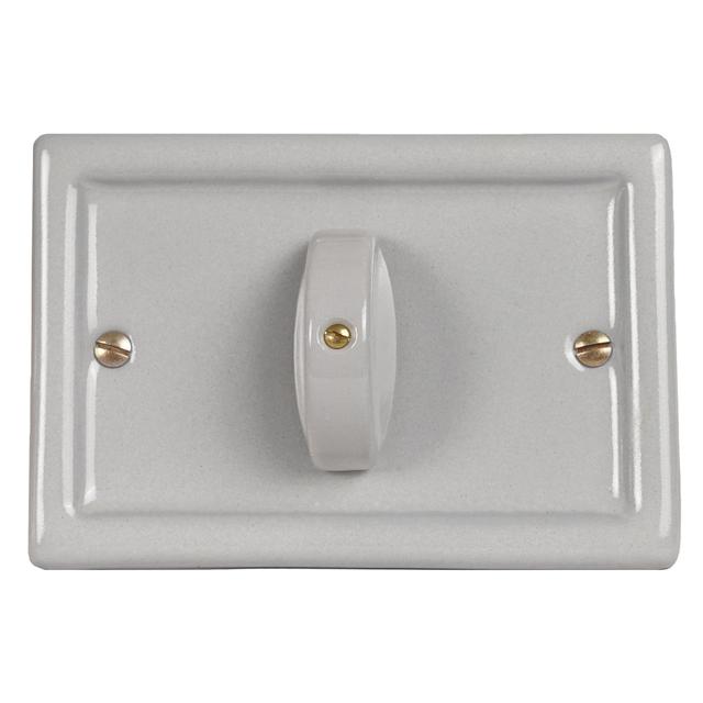 PLACCA RETTANGOLARE CERAMICA 113x77 mm GRIGIO CON DEVIATORE 10A 250V PER SCATOLA 503 | Tecnomat PLACCA RETTANGOLARE CERAMICA 113x77 mm GRIGIO CON DEVIATORE 10A 250V PER SCATOLA 503 - 2 | Tecnomat