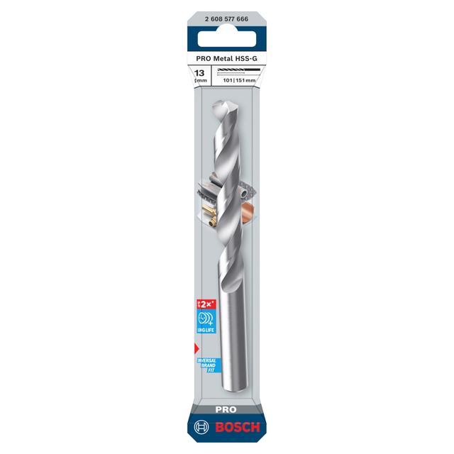PUNTA BOSCH HSS RETTIFICATA Ø 13 mm PER METALLO PRO METAL HSS-G | Tecnomat PUNTA BOSCH HSS RETTIFICATA Ø 13 mm PER METALLO PRO METAL HSS-G - 2 | Tecnomat