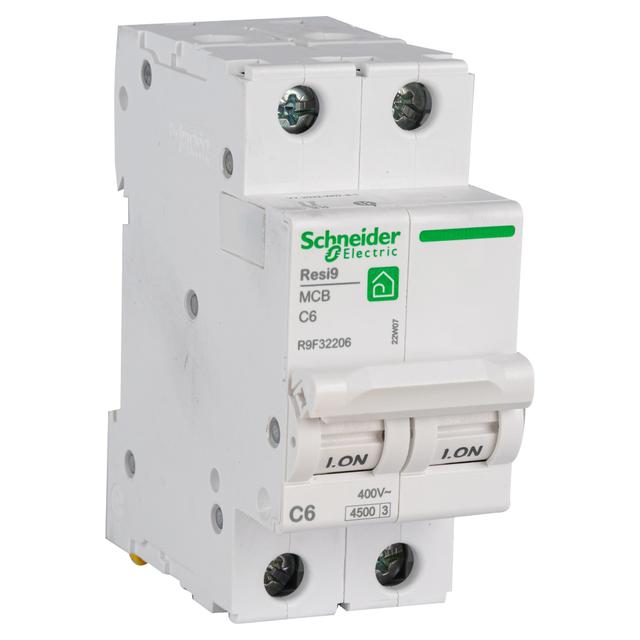 INTERRUTTORE MAGNETOTERMICO SCHNEIDER 2P 6A4,5kA CURVA C 2 MODULI | Tecnomat INTERRUTTORE MAGNETOTERMICO SCHNEIDER 2P 6A4,5kA CURVA C 2 MODULI - 2 | Tecnomat