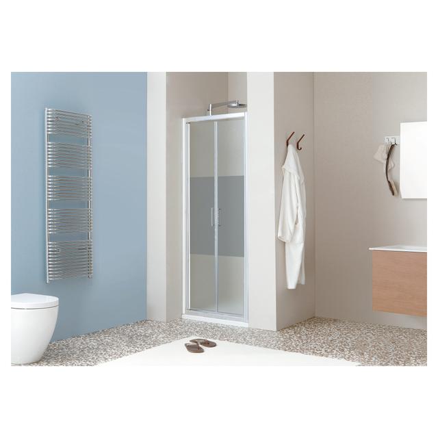 PORTA DOCCIA VITA SALOON 77-82 H 195cm VETRO TEMPERATO SERIGRAFATO 6 mm ARGENTO LUCIDO | Tecnomat PORTA DOCCIA VITA SALOON 77-82 H 195cm VETRO TEMPERATO SERIGRAFATO 6 mm ARGENTO LUCIDO - 2 | Tecnomat