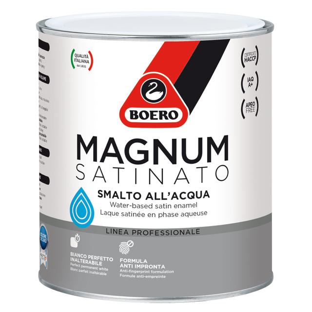 SMALTO ACQUA SATINATO BOERO 0,75 l MAGNUM NERO 10 - 12 m²/l PRONTO USO | Tecnomat SMALTO ACQUA SATINATO BOERO 0,75 l MAGNUM NERO 10 - 12 m²/l PRONTO USO - 2 | Tecnomat